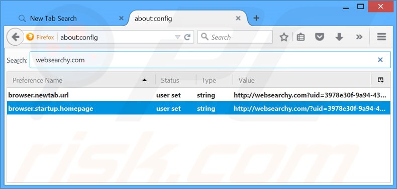 Removing websearchy.com from Mozilla Firefox default search engine
