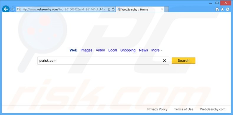 websearchy.com browser hijacker
