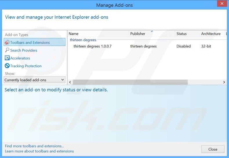 Removing WikiBrowser ads from Internet Explorer step 2