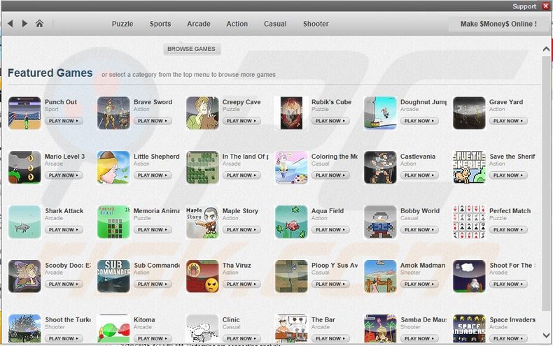 Screenshot of Zoola Games app