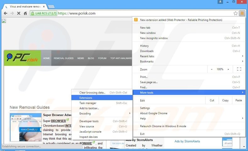 Removing BestSaveForYou  ads from Google Chrome step 1