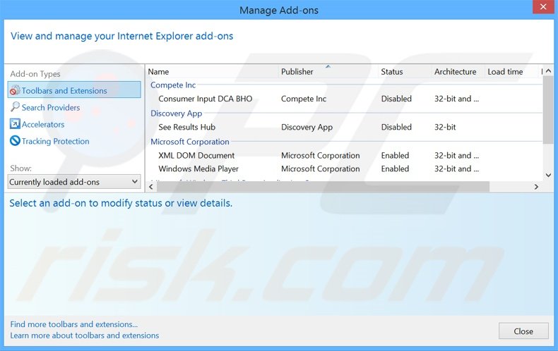 Removing Blazzer Deals ads from Internet Explorer step 2