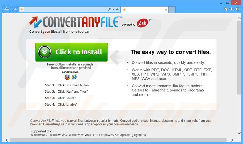ConvertAnyFile browser hijacker