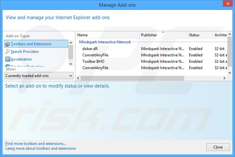 Removing ConvertAnyFile related Internet Explorer extensions