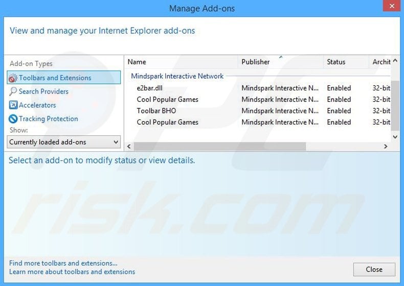 Removing Cool Popular Games related Internet Explorer extensions