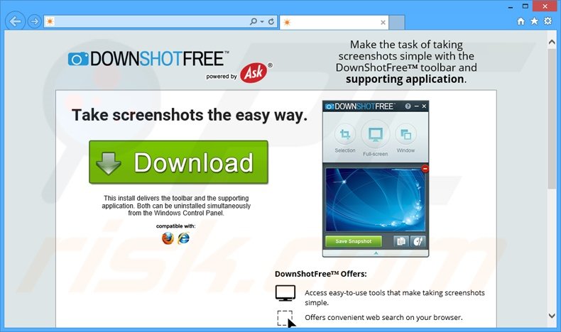 DownShotFree browser hijacker