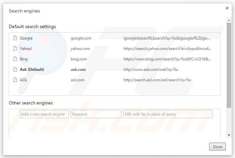 Removing EasyMailLogin from Google Chrome default search engine