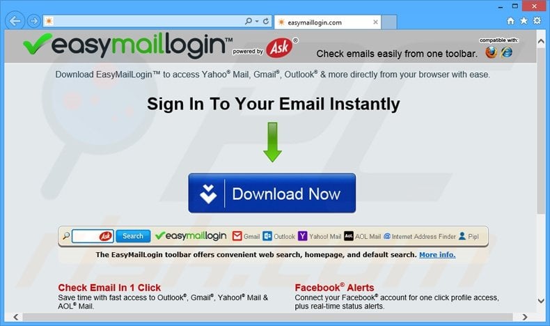 EasyMailLogin browser hijacker