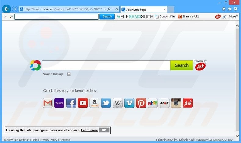 File Send Suite browser hijacker