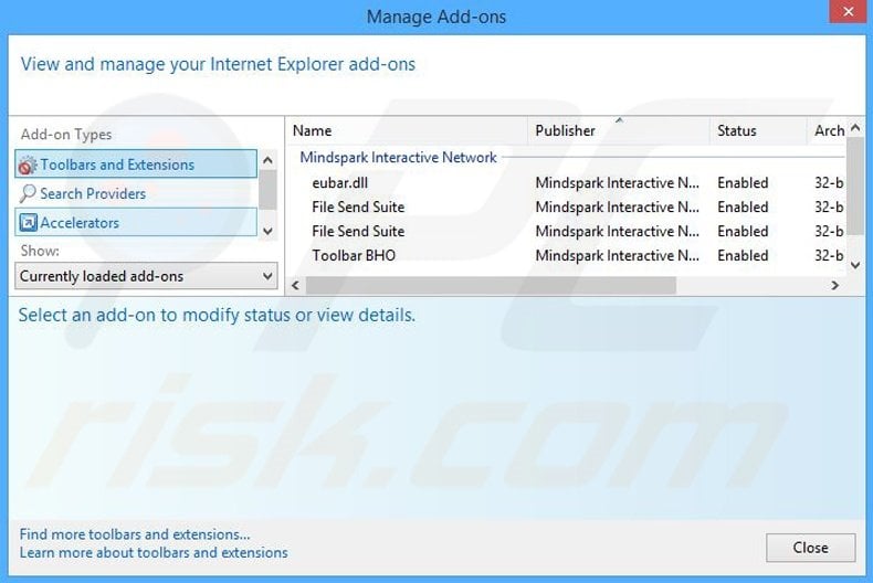 Removing File Send Suite related Internet Explorer extensions