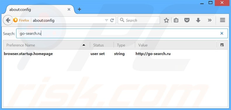 Removing go-search.ru from Mozilla Firefox default search engine