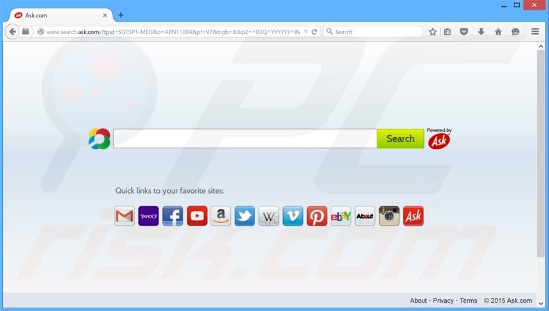 Media Search App by Ask browser hijacker