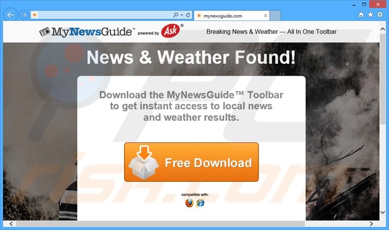 MyNewsGuide browser hijacker