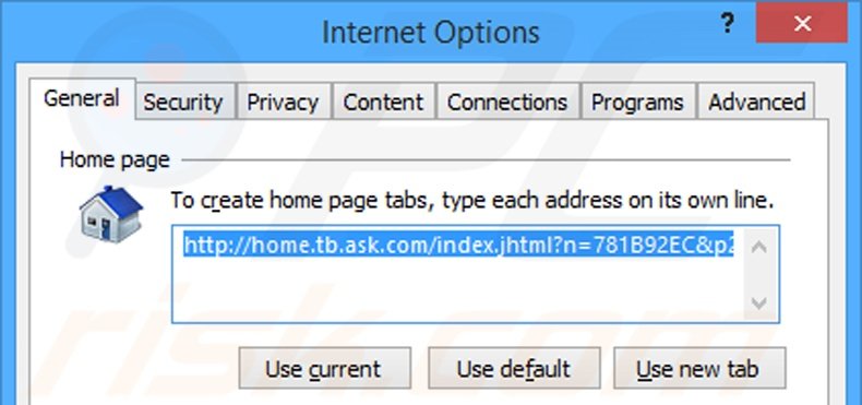 Removing MyNewsGuide from Internet Explorer homepage