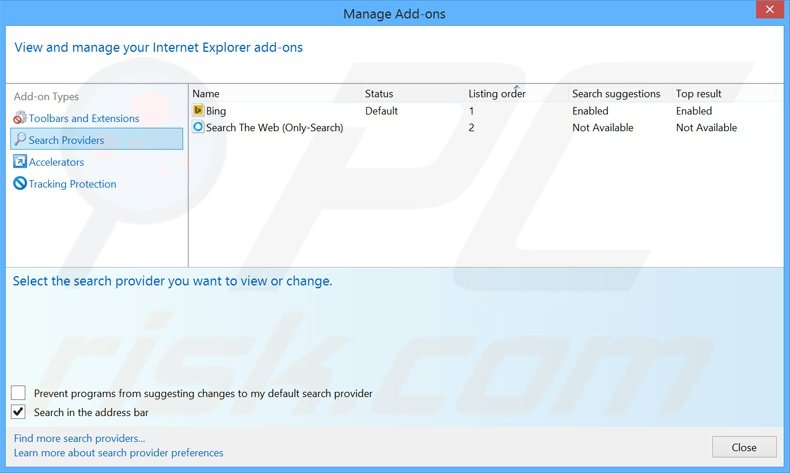 Removing mystart.myoivu.com from Internet Explorer default search engine