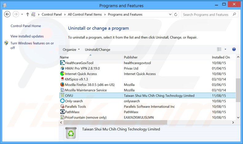 mystart.myoivu.com browser hijacker uninstall via Control Panel