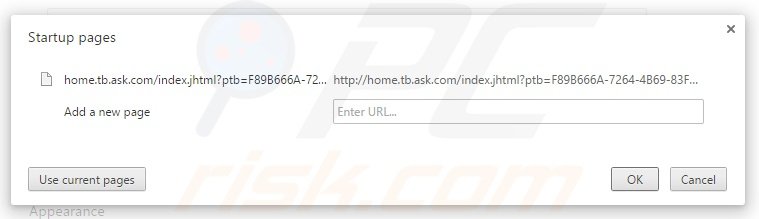Removing MyRadioAccess from Google Chrome homepage