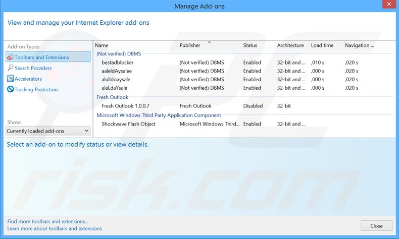 Removing RapidReader ads from Internet Explorer step 2