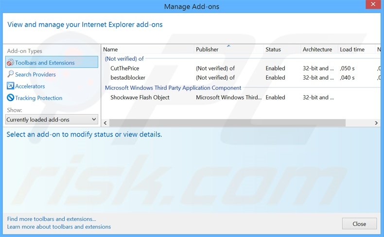 Removing search.secure-dm.com related Internet Explorer extensions