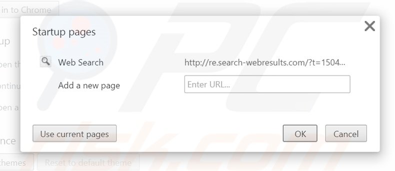 Removing search-webresults.com from Google Chrome homepage