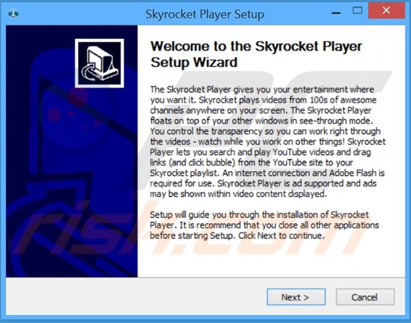 Official Skyrocket Player installation setup