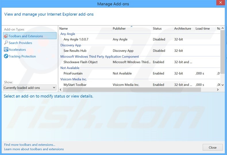 Removing Smart AD ads from Internet Explorer step 2