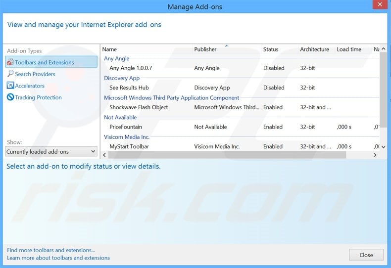 Removing Smart AD ads from Internet Explorer step 2