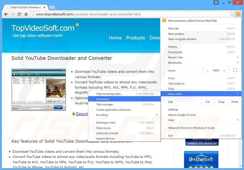 Removing Solid YouTube Downloader and Converter  ads from Google Chrome step 1