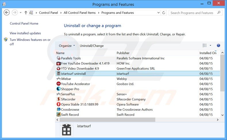 v9.com browser hijacker uninstall via Control Panel