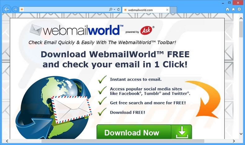 WebmailWorld browser hijacker