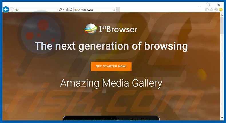 Website used to promote 1stBrowser adware