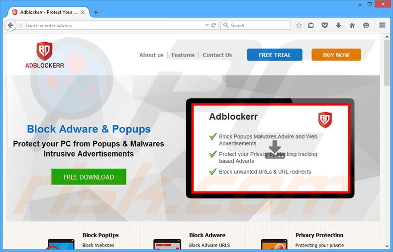 Adblockerr adware