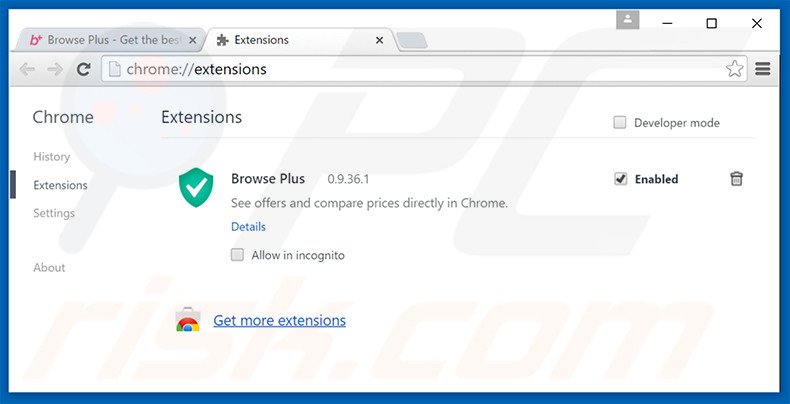 Removing Altonav ads from Google Chrome step 2