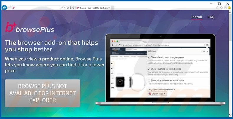 Browser Plus adware