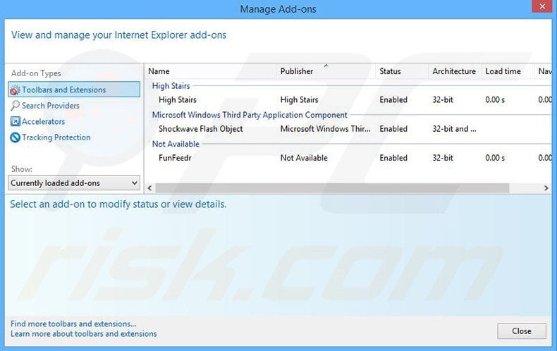 Removing Cinemax Plus ads from Internet Explorer step 2