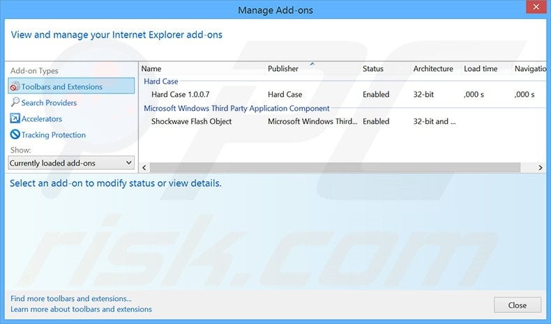 Removing CinePlus ads from Internet Explorer step 2