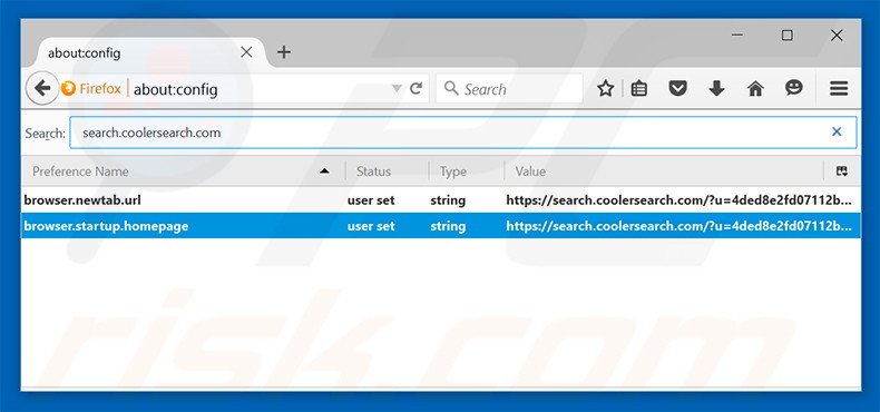 Removing search.coolersearch.com from Mozilla Firefox default search engine
