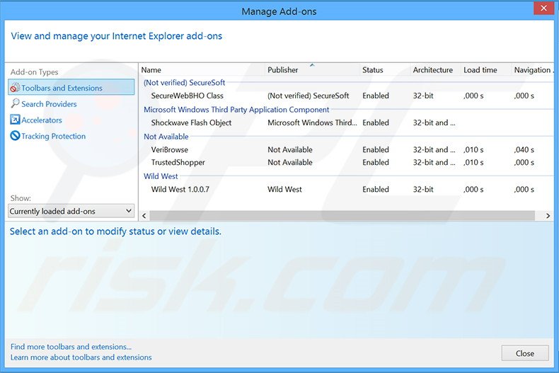 Removing CouponDropDown ads from Internet Explorer step 2