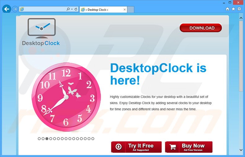 DesktopClock adware