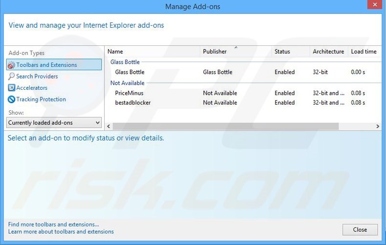Removing dnsioweb.net related Internet Explorer extensions