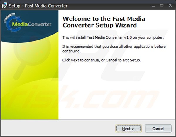 Official Fast Media Converter adware installation setup