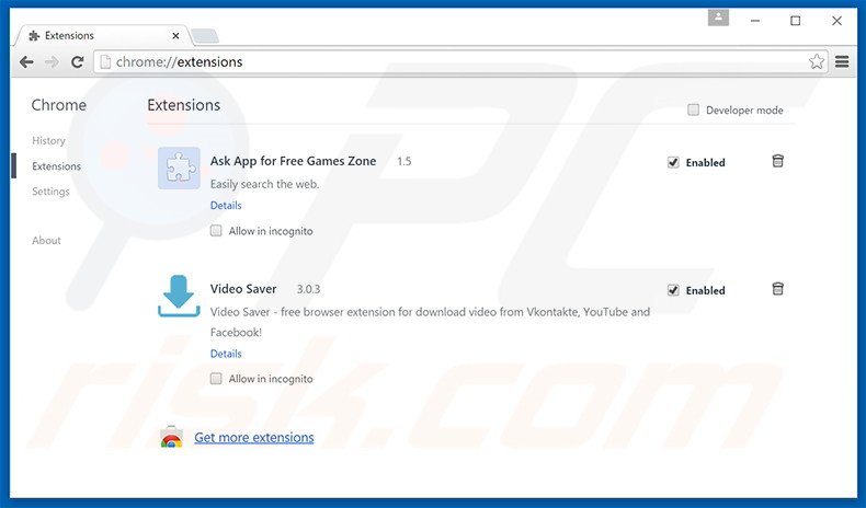 Removing Fdownloader ads from Google Chrome step 2