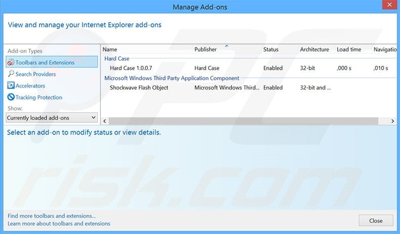 Removing gomovix.searchalgo.com related Internet Explorer extensions