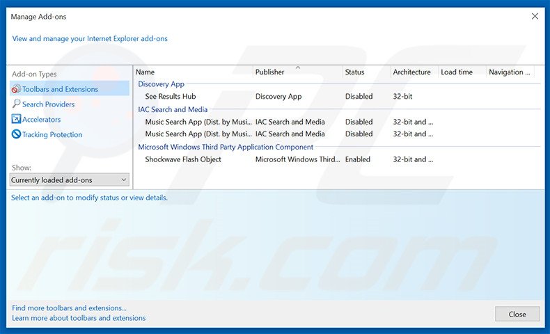 Removing search.mysearchengine.info related Internet Explorer extensions