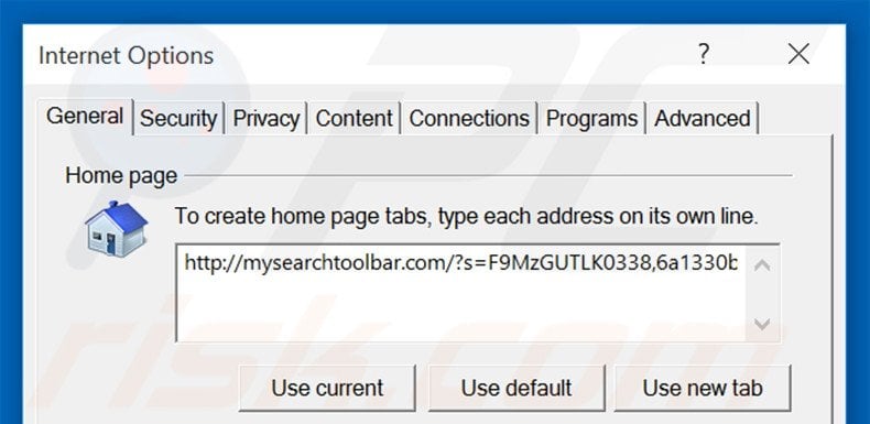 Removing mysearchtoolbar.com from Internet Explorer homepage