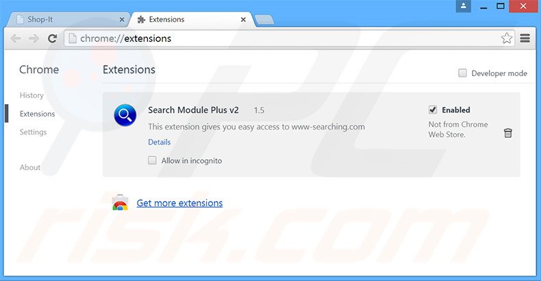 Removing OpedBrowsrVersion ads from Google Chrome step 2