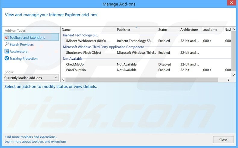 Removing OpedBrowsrVersion ads from Internet Explorer step 2