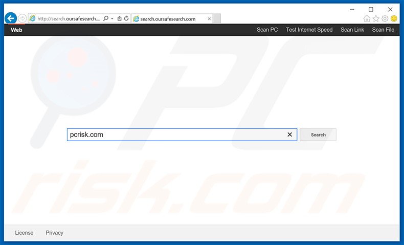 search.oursafesearch.com browser hijacker