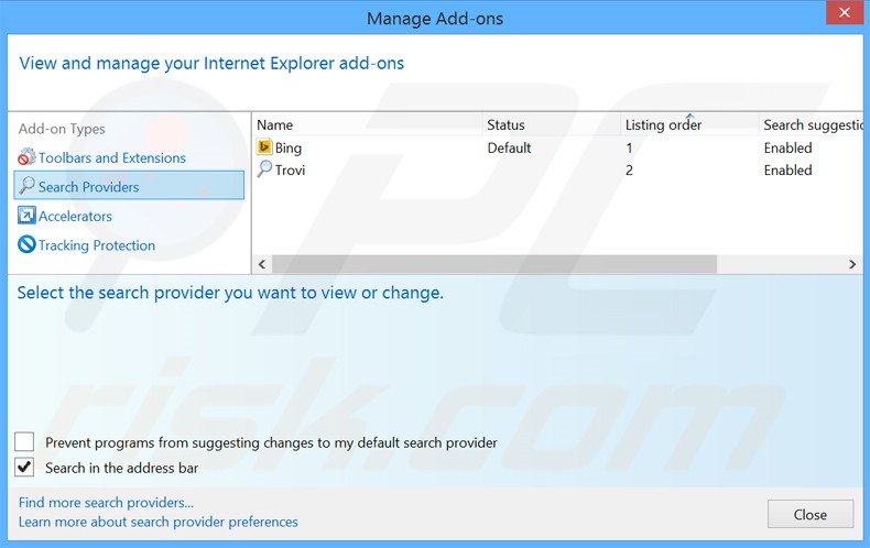 Removing pesquisa.ninja from Internet Explorer default search engine