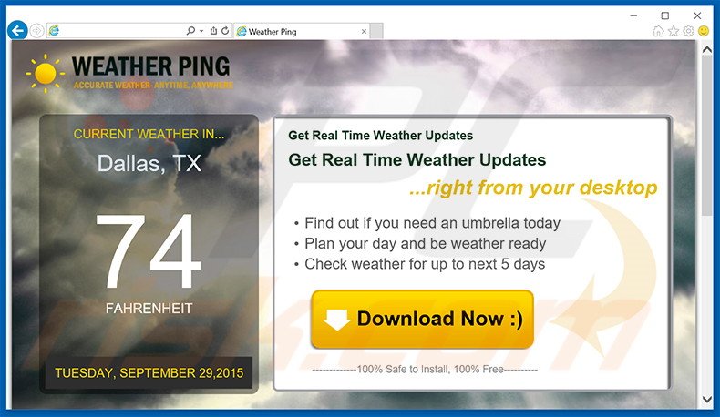 Weatherping adware